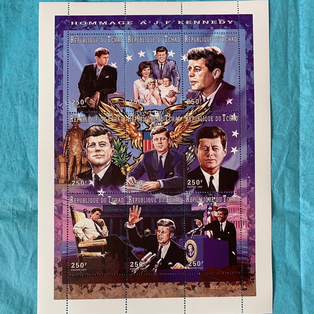 John F. Kennedy Republic du Chad Stamp